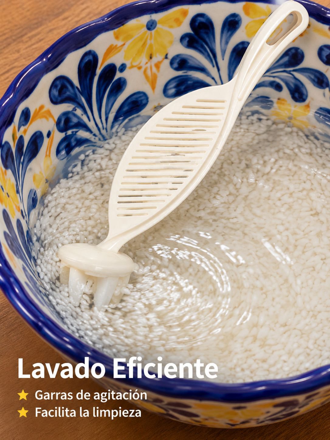 Deflector para el lavado y escurrido de arroz