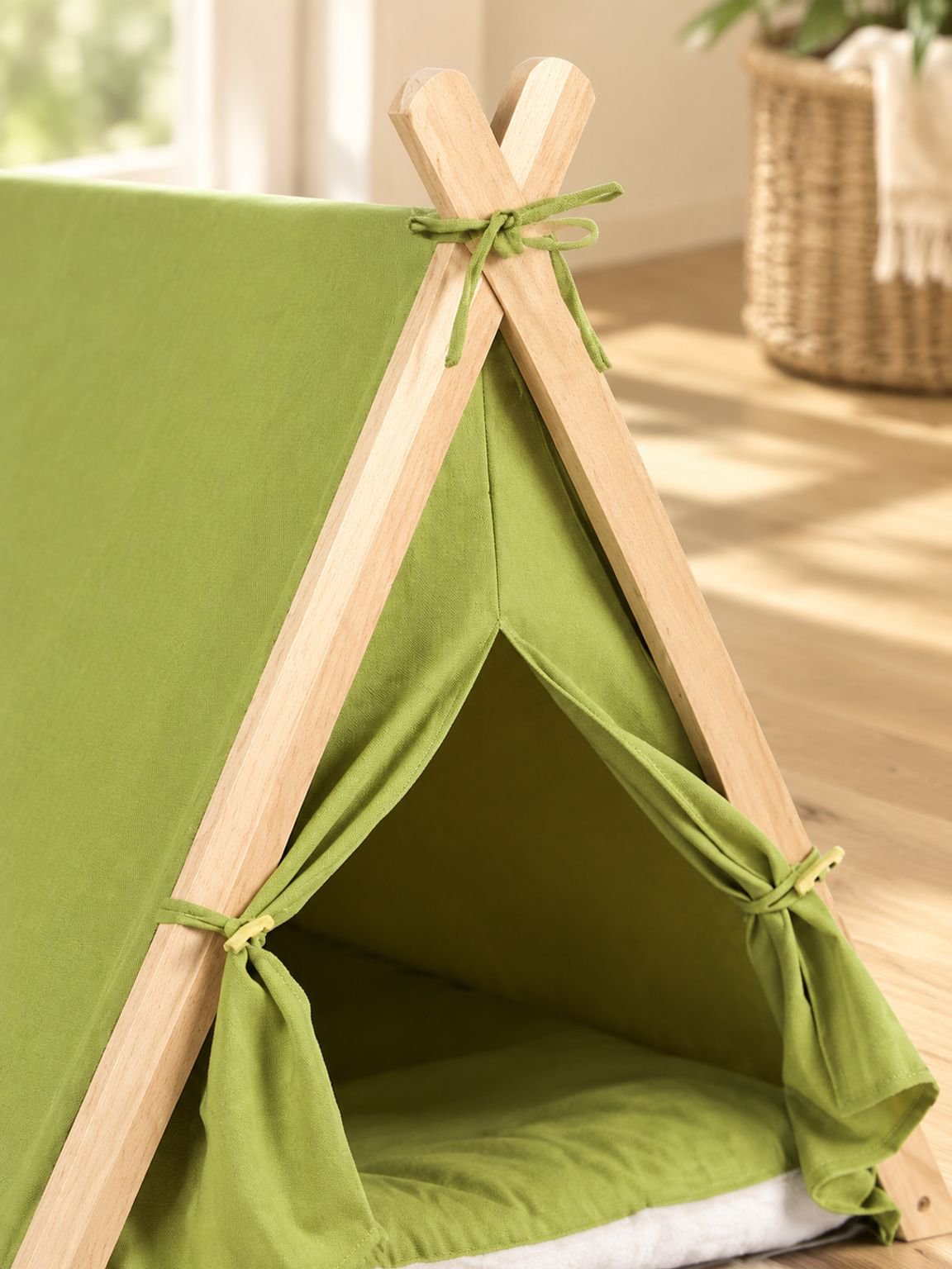 Cama para gato con diseño de tienda plegable