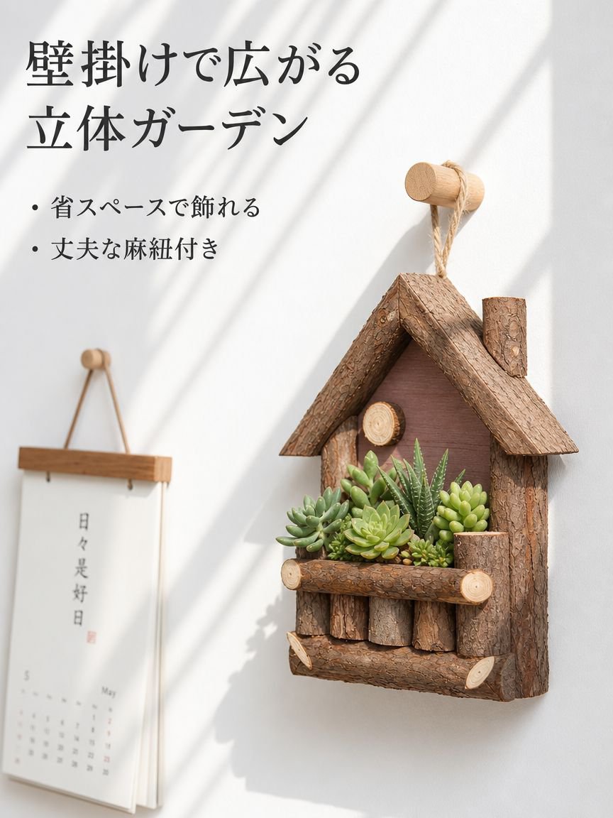 小さな中庭用装飾木製フェイクグリーンプランター
