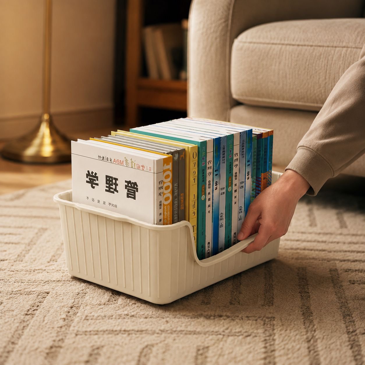 Durable toy storage box with wheels