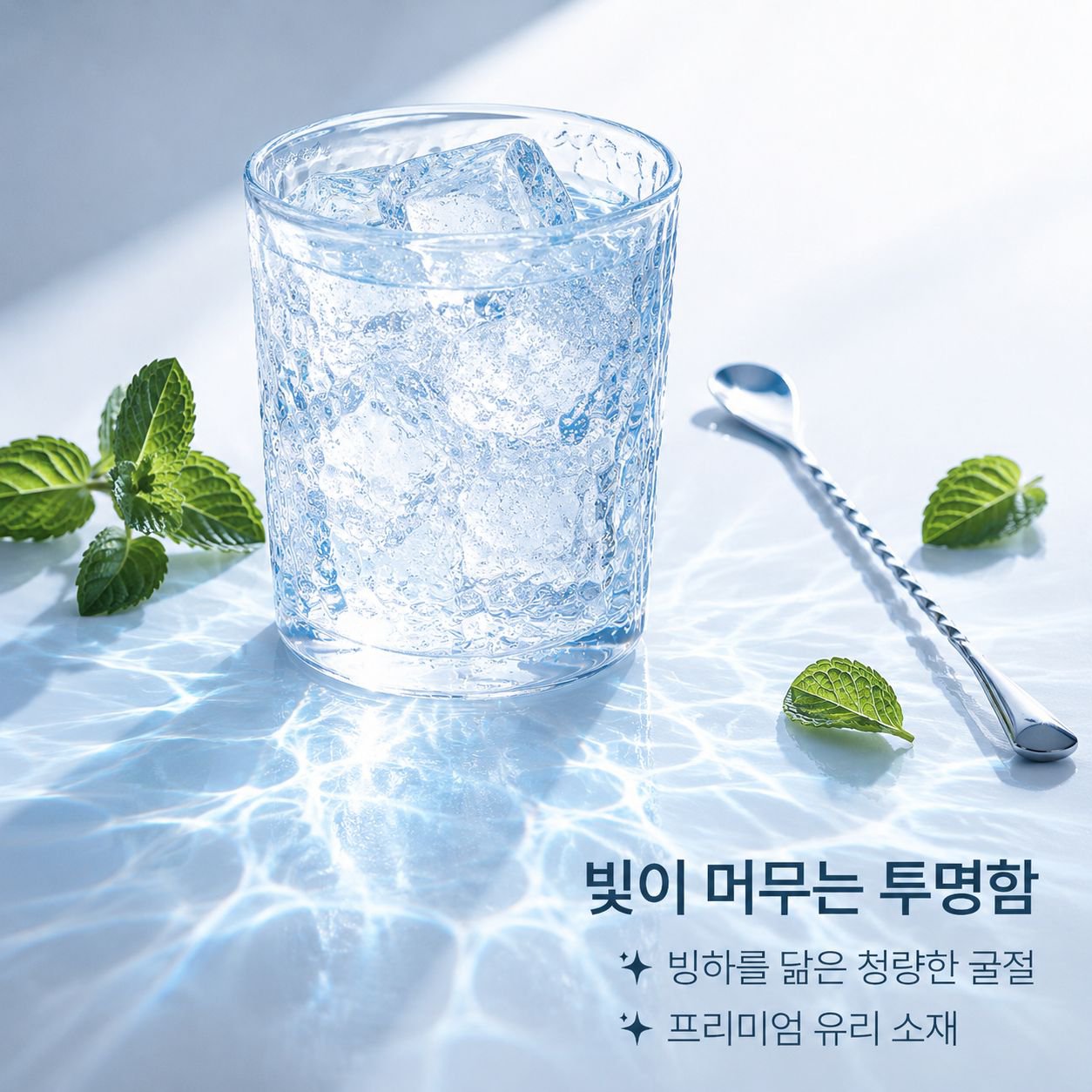 고급스러운 망치무늬 인스타 감성 유리컵