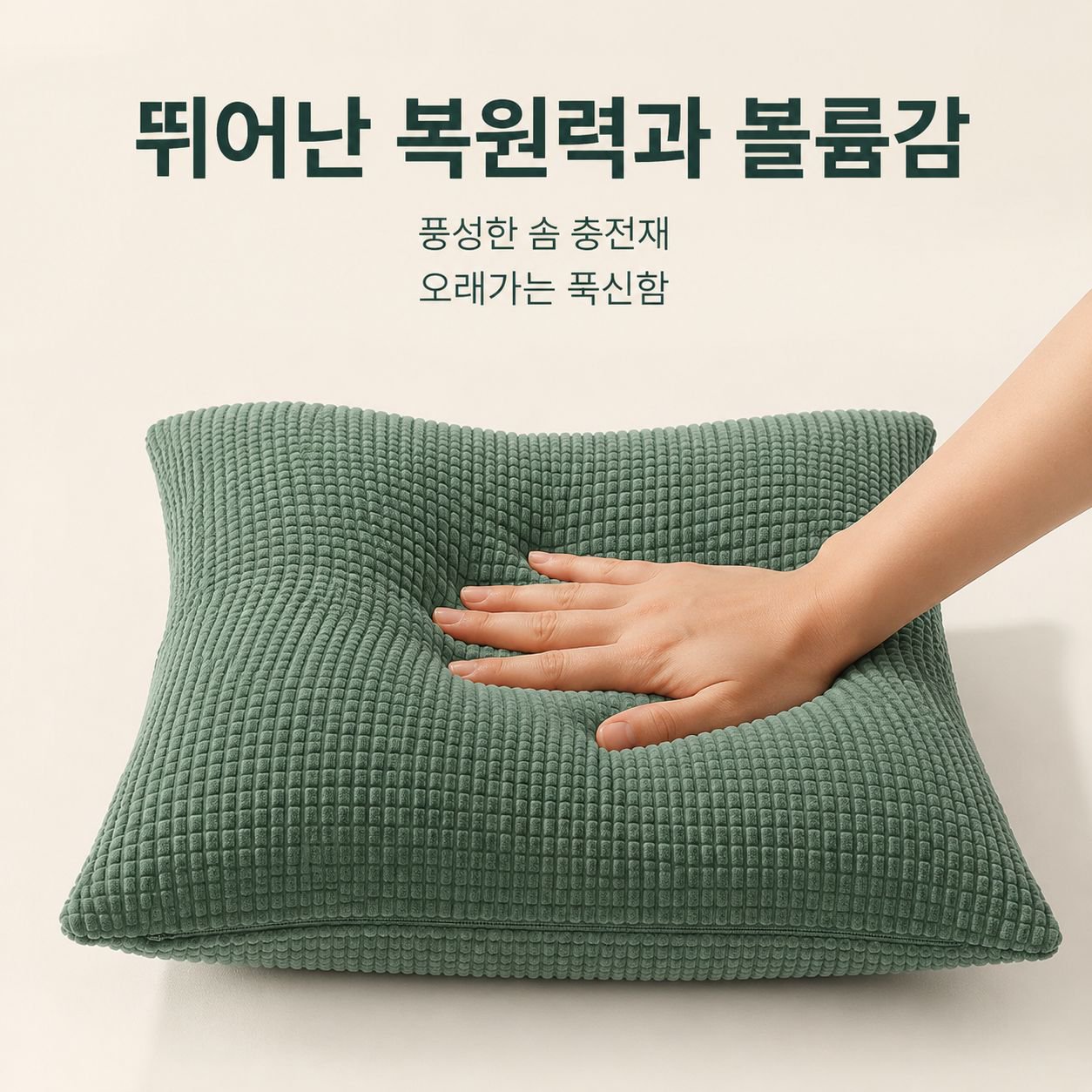 사각형 코듀로이 쿠션