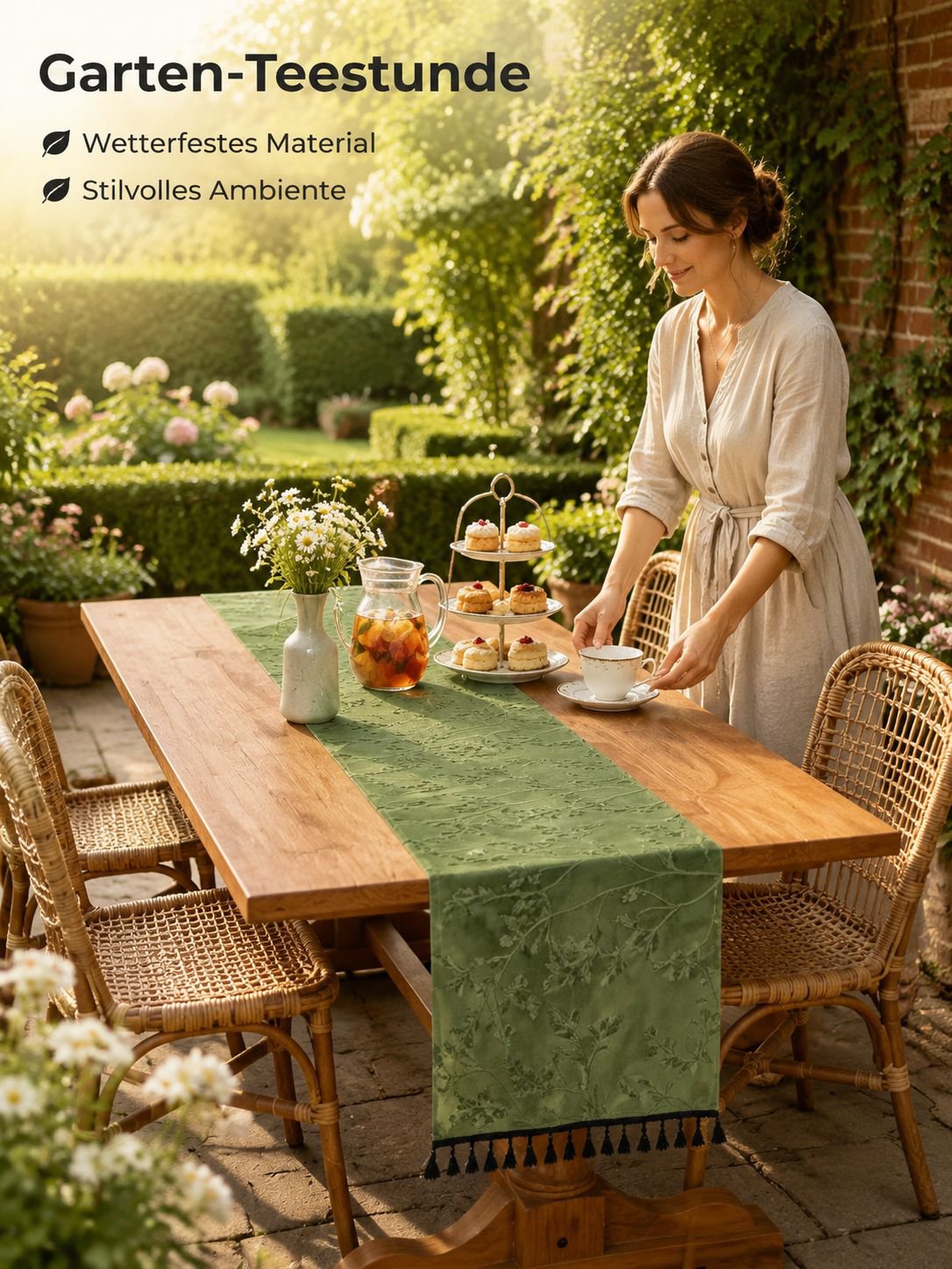 Moderne schlichte Tischflagge, wetterfeste Outdoor-Garten-Dekoflagge