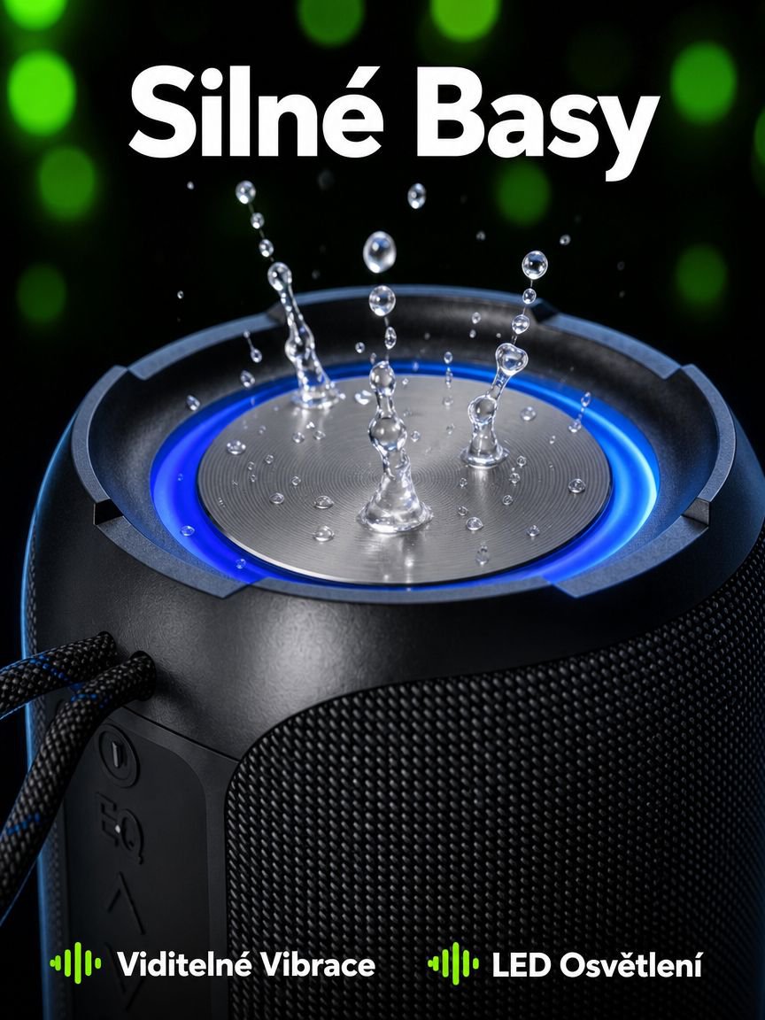 Přenosný vysoce kvalitní vodotěsný Bluetooth reproduktor