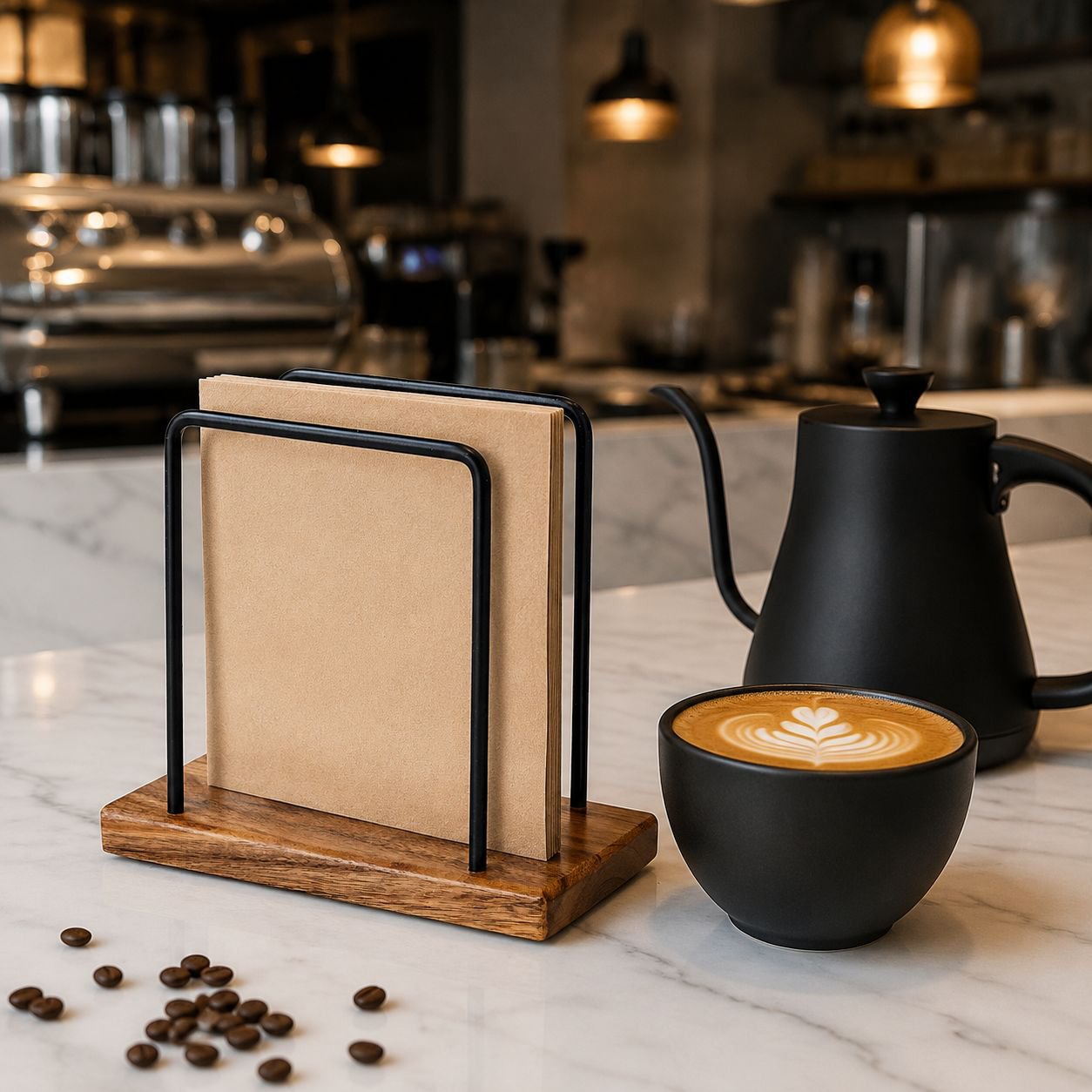 Rangement pour serviettes de table en bois pour restaurant