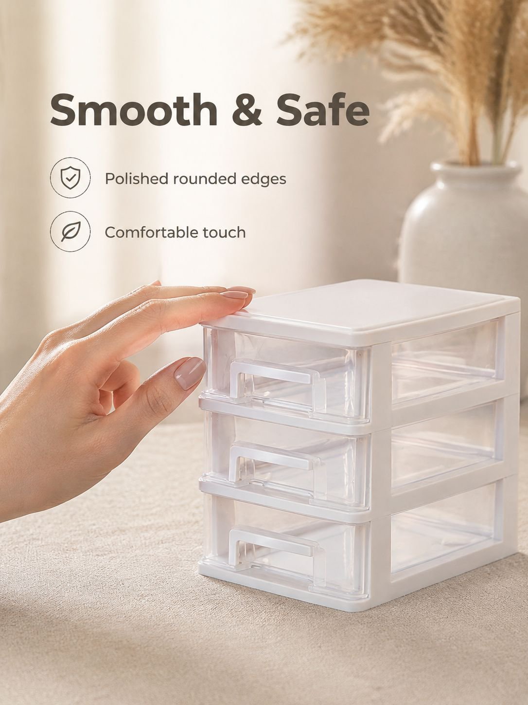 Multi-purpose transparent desktop organizer for home and office use