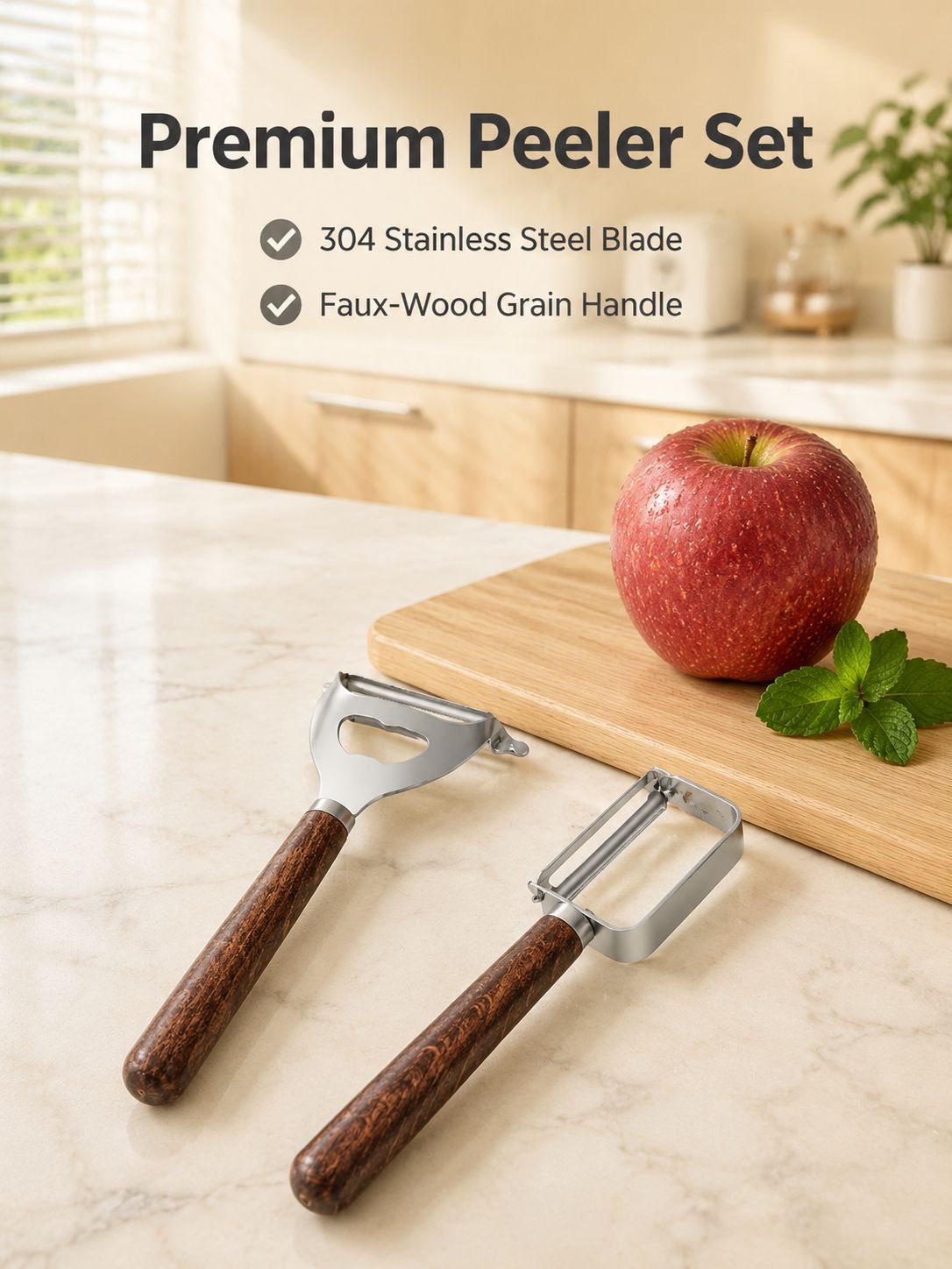 Kitchen apple and melon peeler