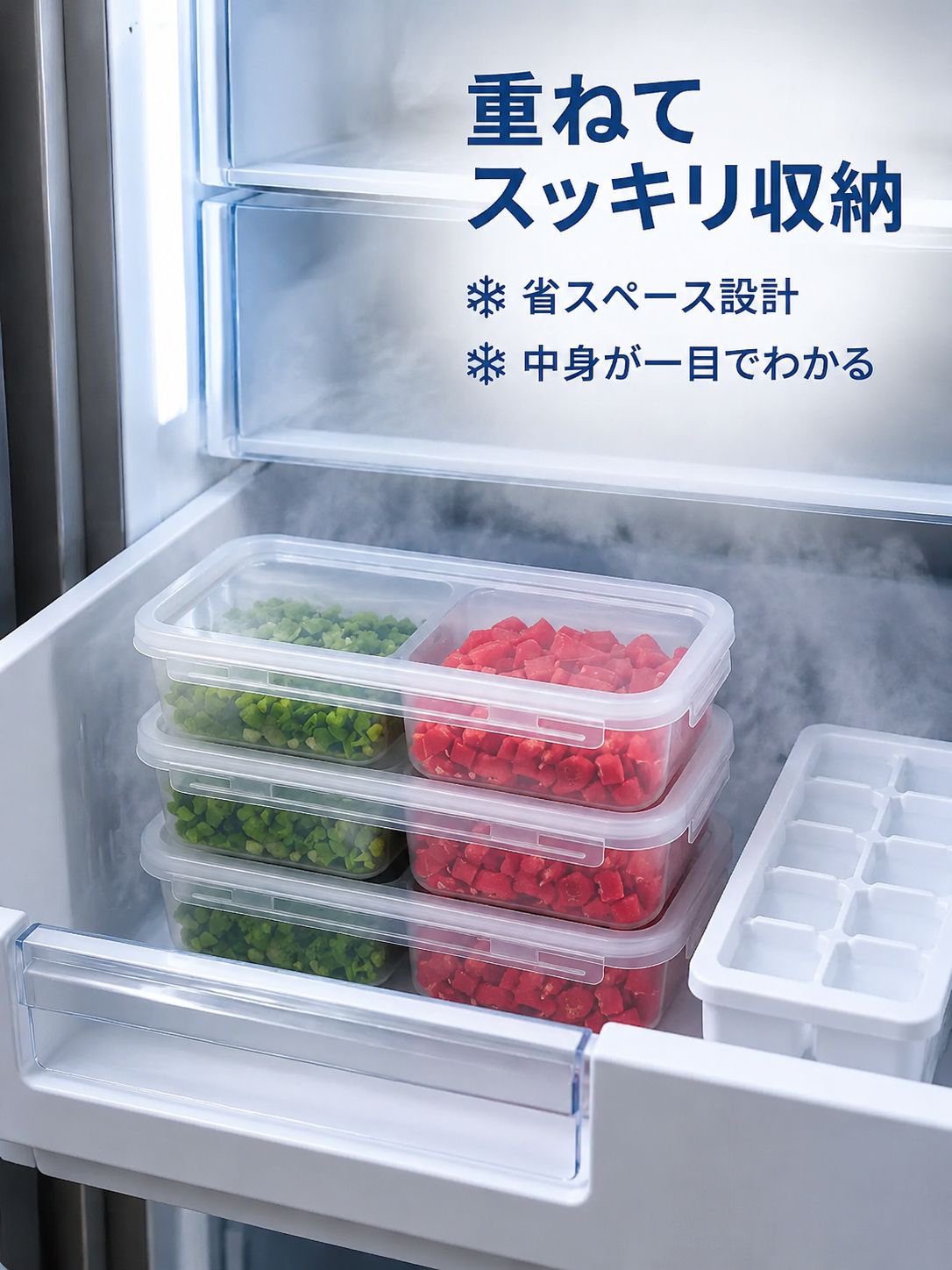 肉専用密閉冷凍容器・電子レンジ対応・分けて保存しやすい
