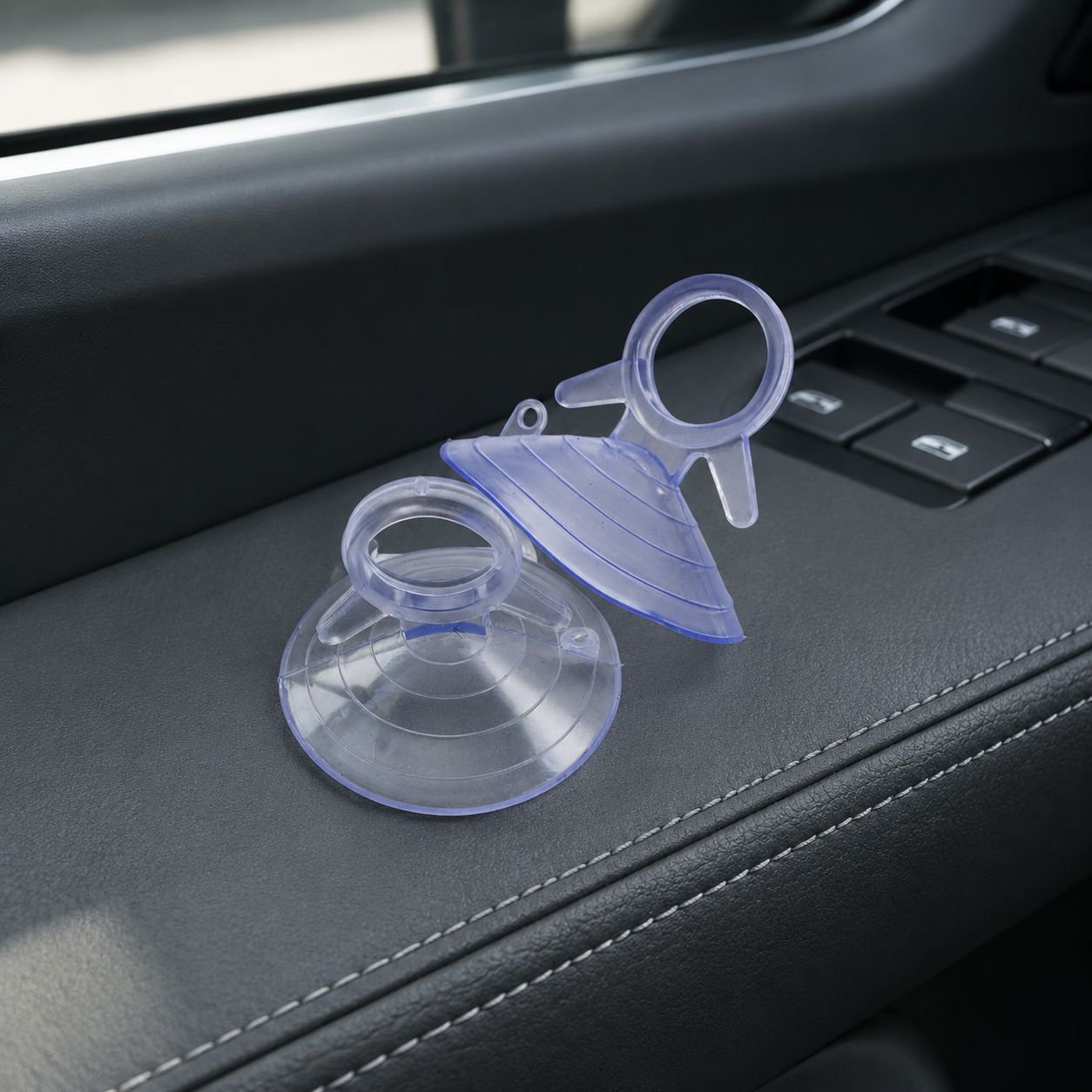 Car interior accessory – suction cup for curtain installation