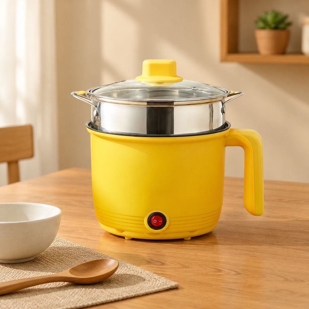 Little Yellow Duck Electric Cooker 1.8L Multifunctional Student Dormitory Noodle Cooker Electric Ste
