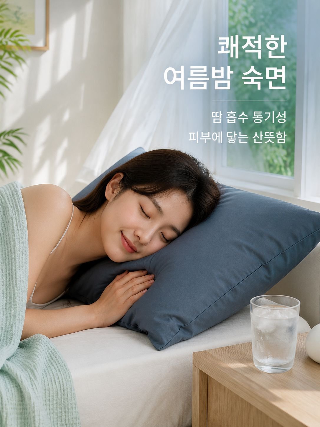 가정용 무색 워싱 면 베갯잇