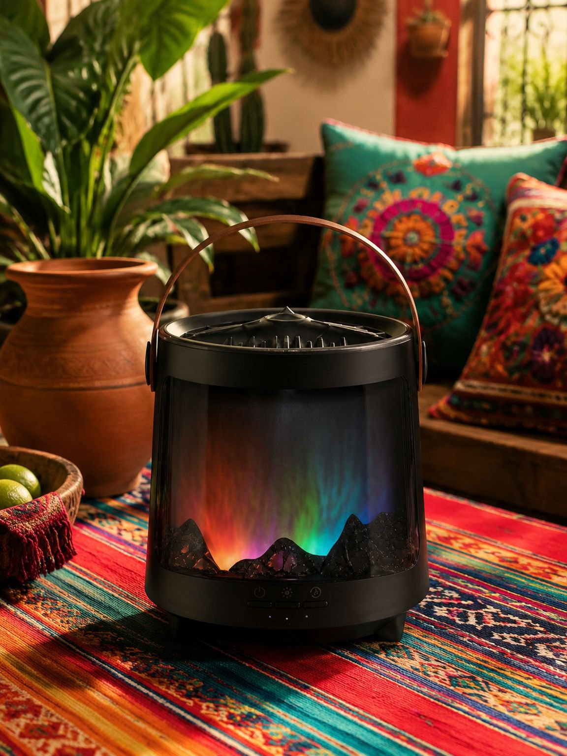 Humidificador de dormitorio con diseño de medusa y luz aurora