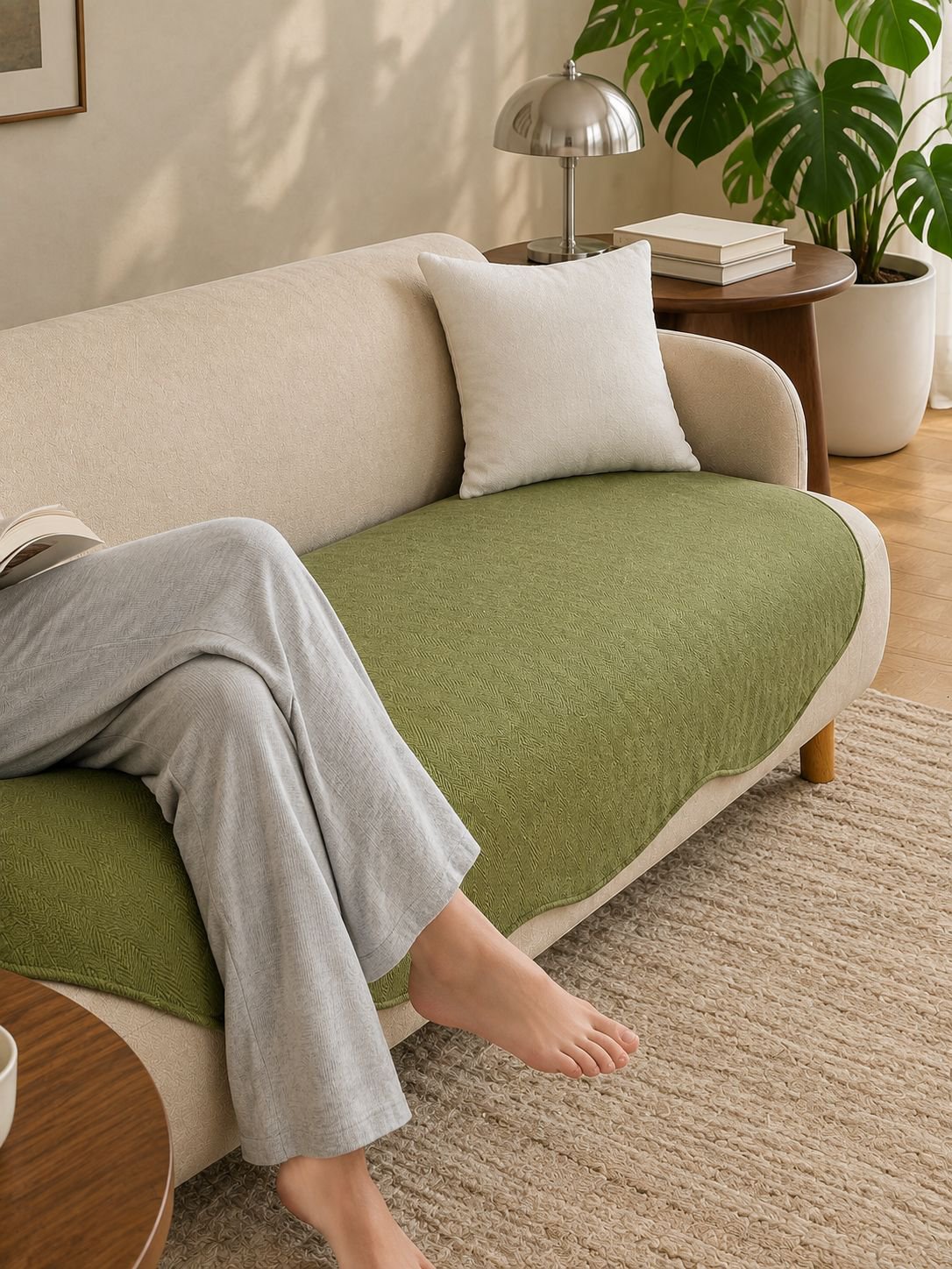 Neue rutschfeste Sofaüberwurf- und Sitzkissenbezüge