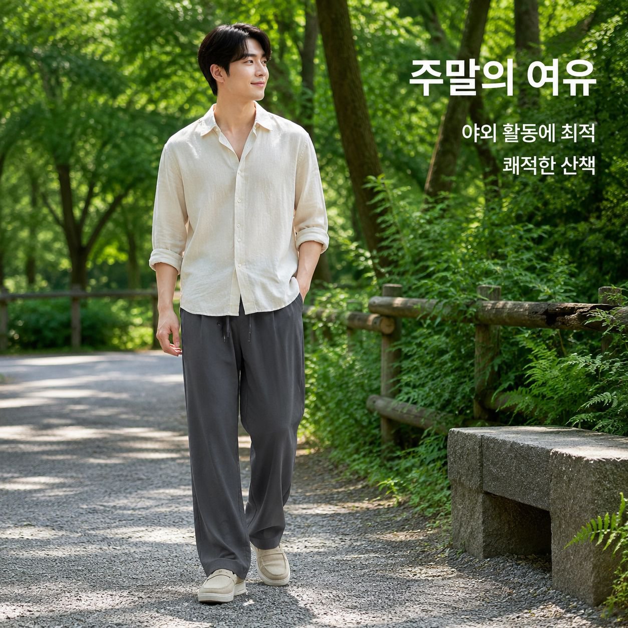 남성용 여름용 얇은 아이스 실크 캐주얼 팬츠