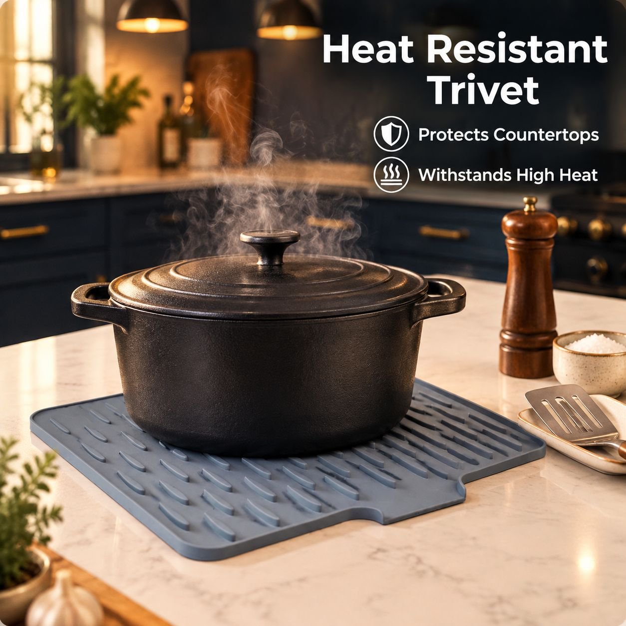 Multipurpose Kitchen Draining Mat for Dishes and Produce