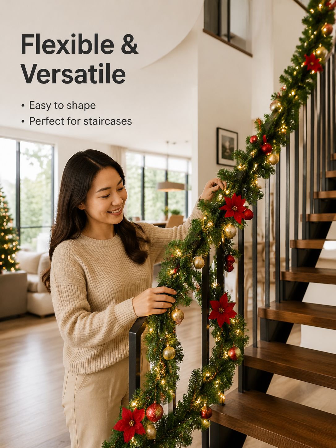 Christmas rattan decorations