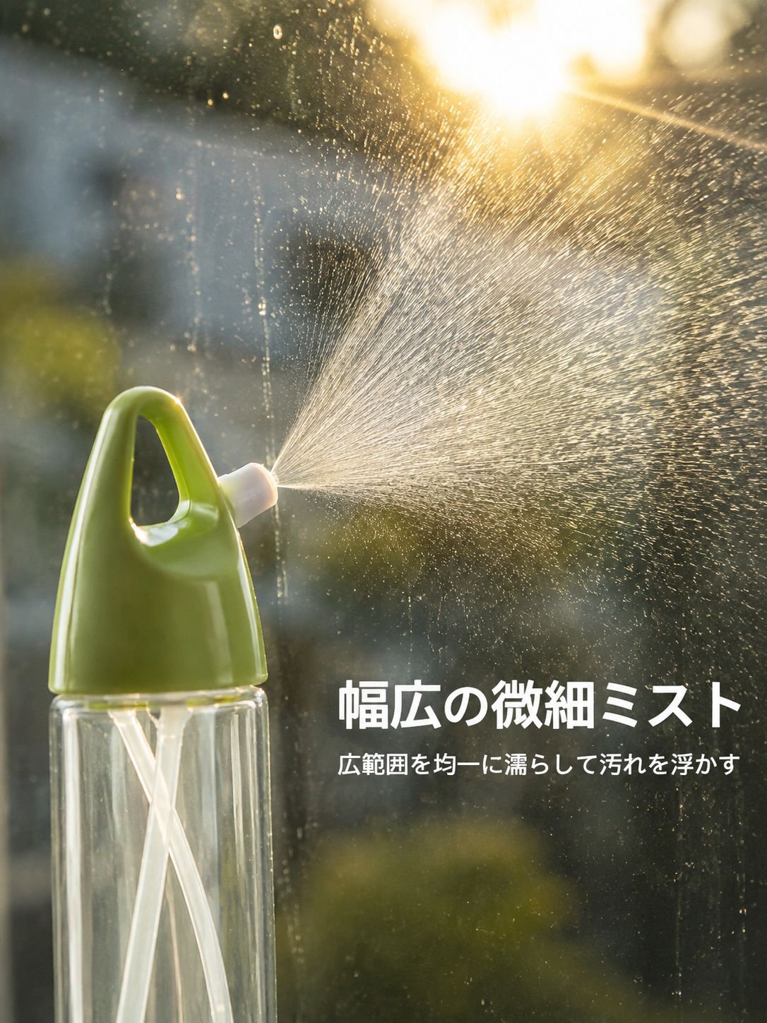 【ひと吹きできれいに】トリプルガラス掃除神器