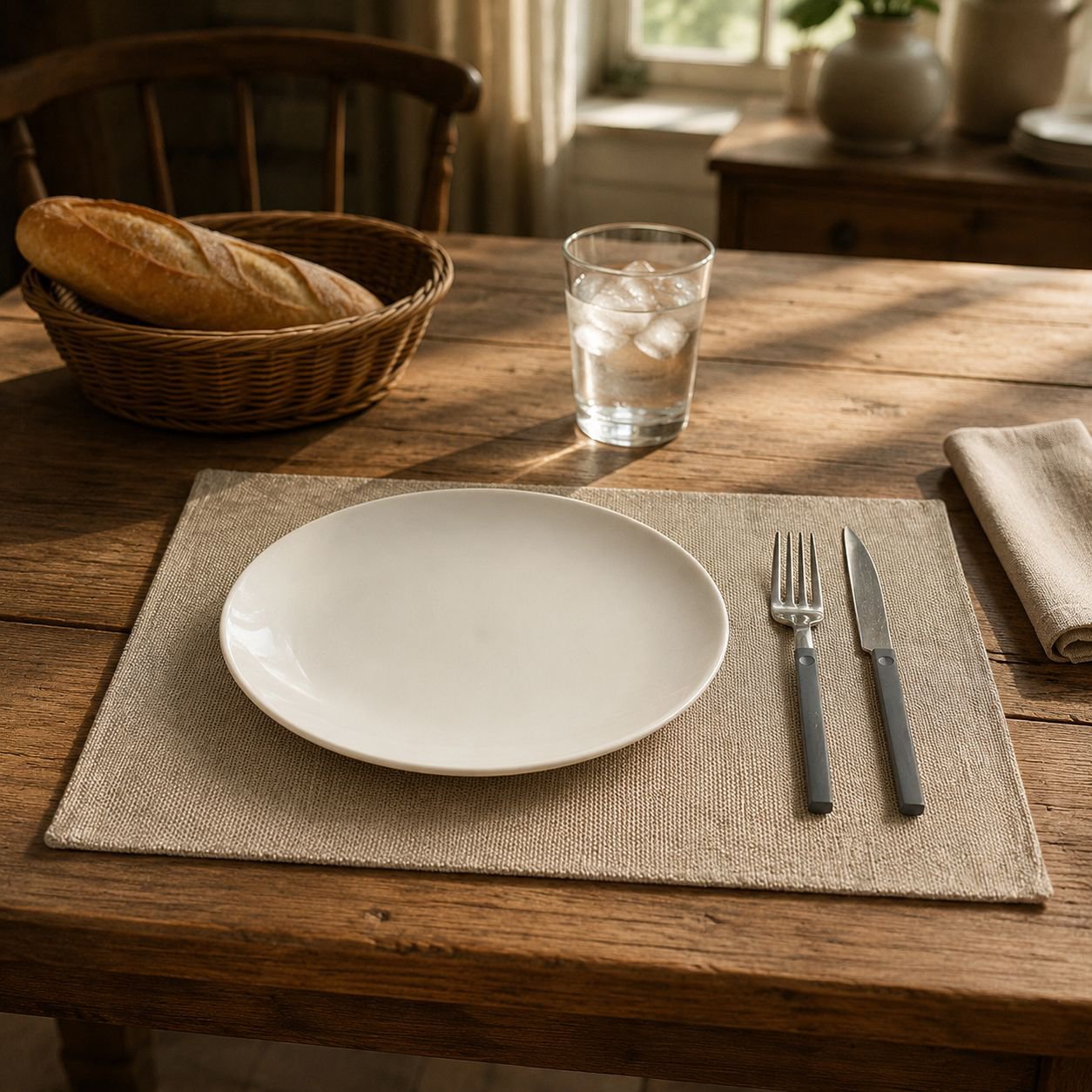 Double-layer Imitation Linen Cloth Placemat Home Insulation Mat Hotel Coaster