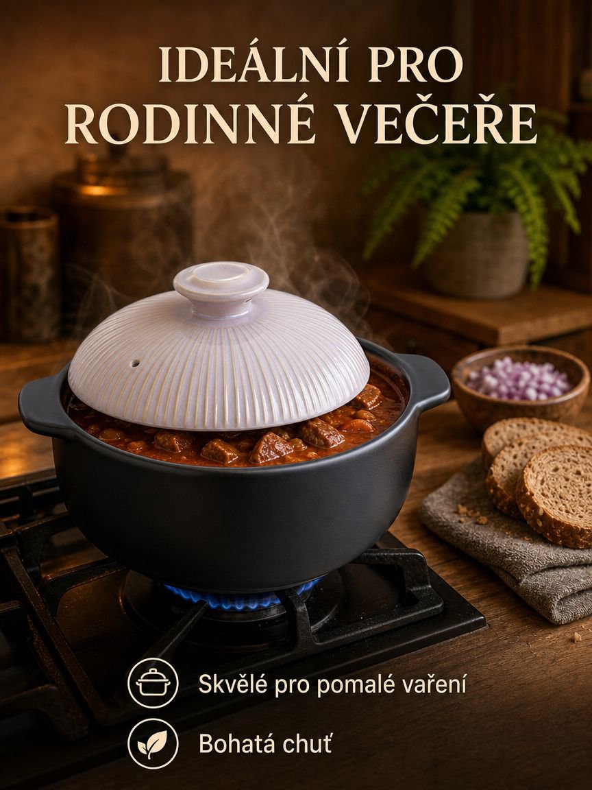 Protiskluzový keramický hrnec