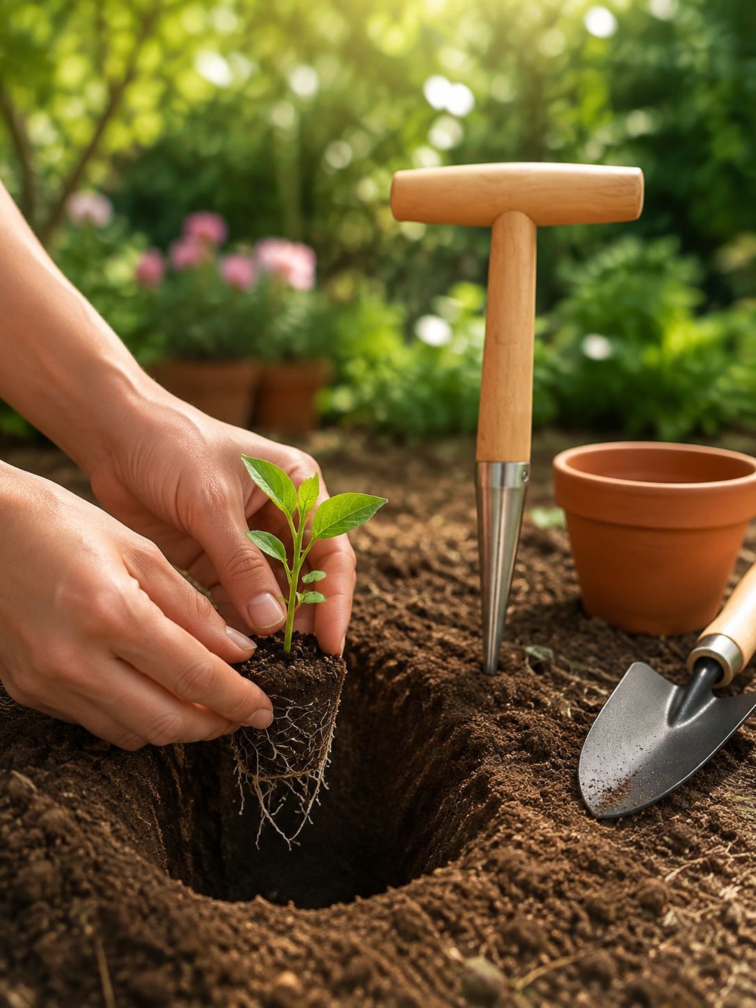 Herramienta resistente de acero inoxidable para jardín