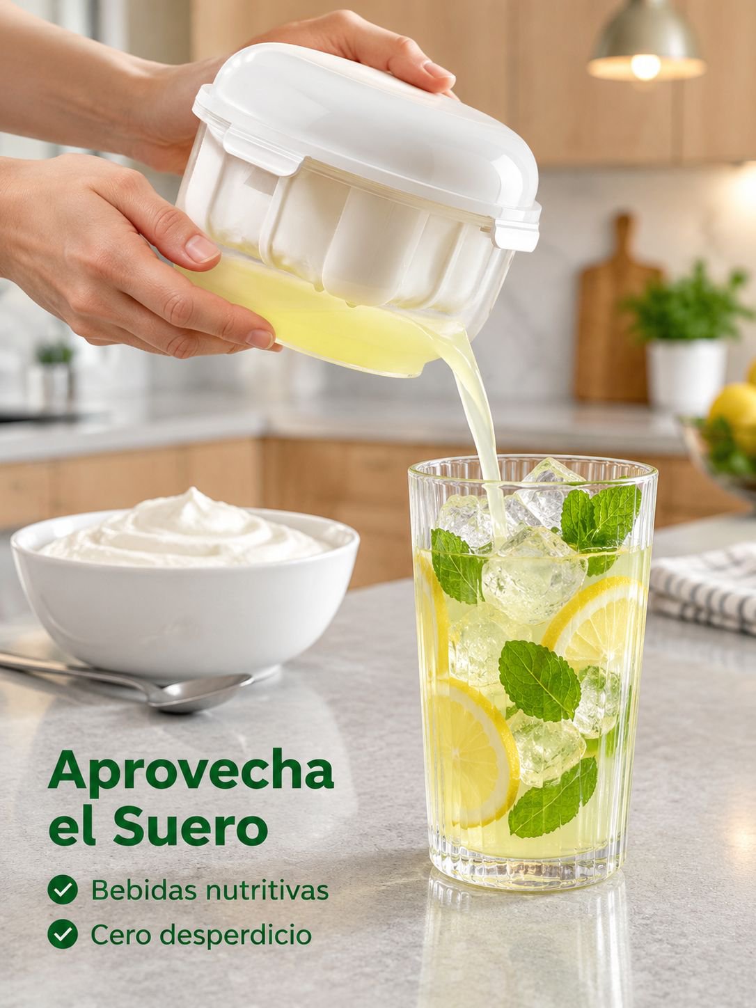 Colador de frutas compacto y fácil de utilizar