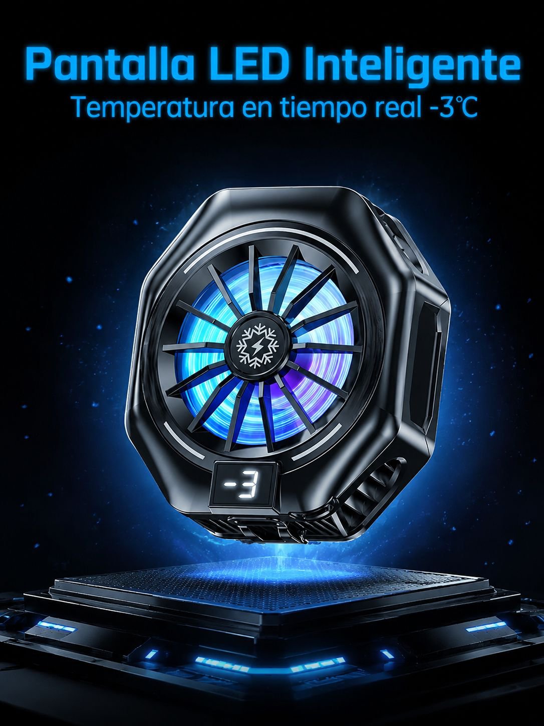 Enfriador de teléfono con pantalla digital
