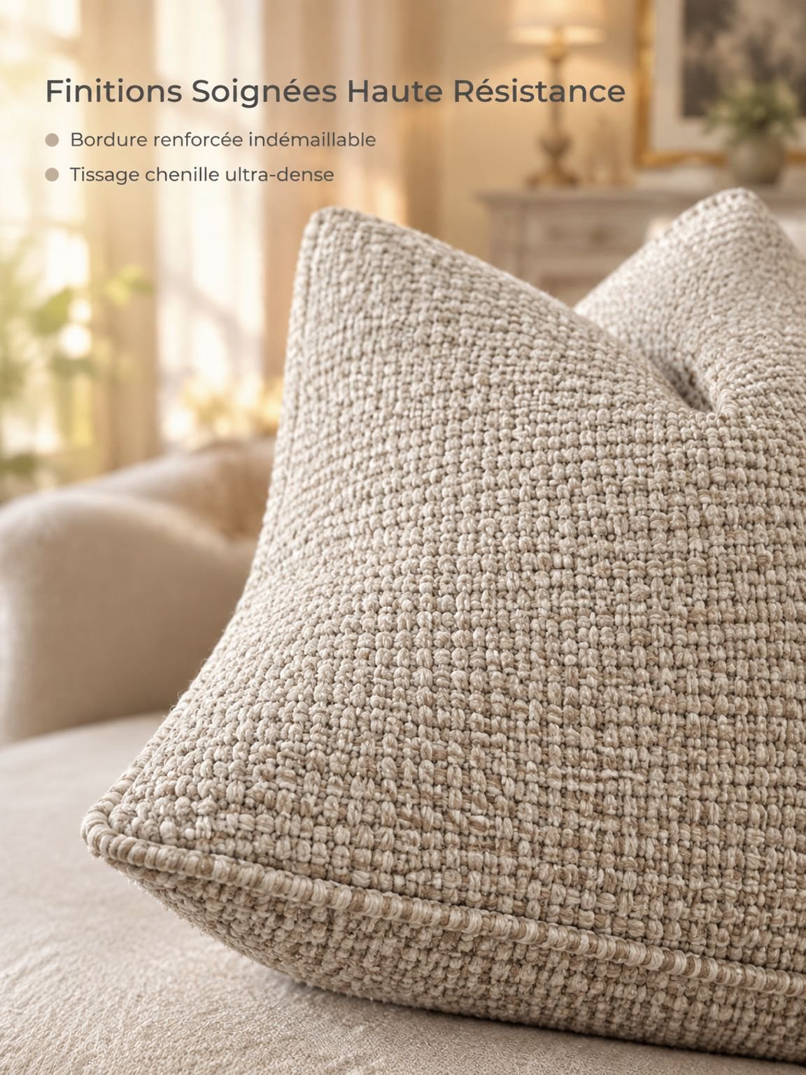 Oreiller en chenille