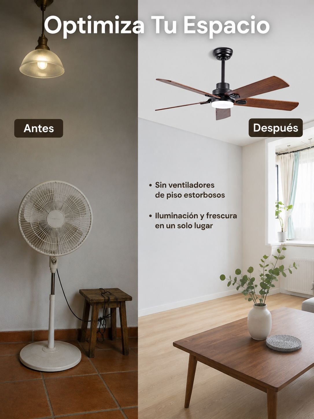 Ventilador LED de alta potencia y bajo ruido