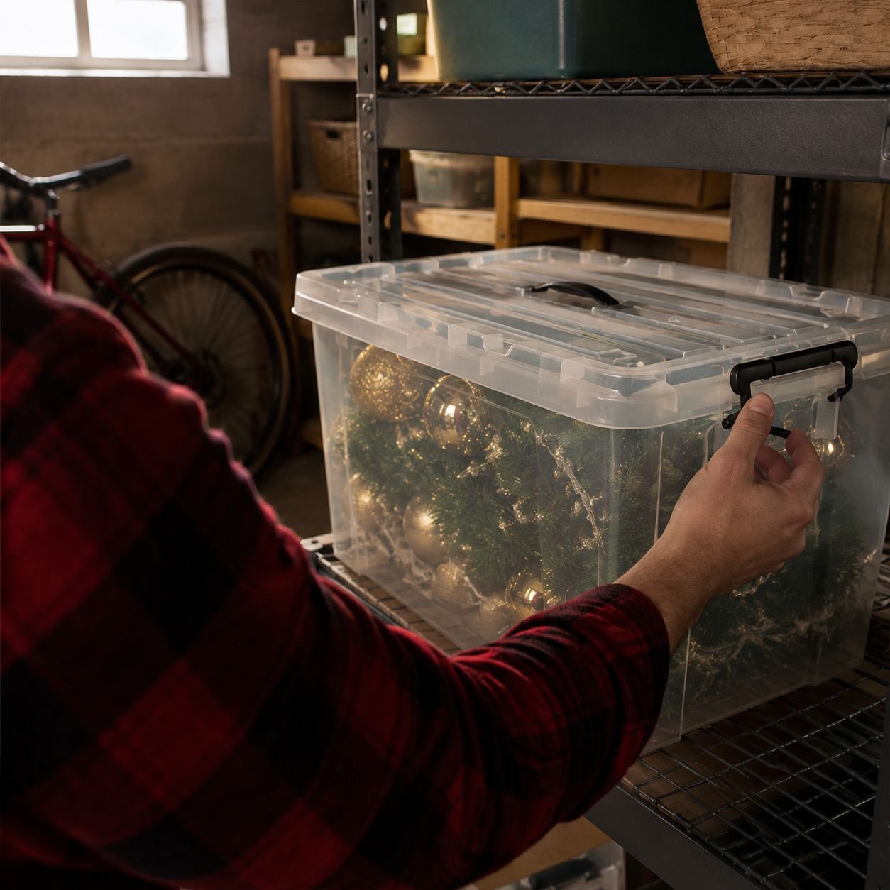 Household organizer box with reinforced corners