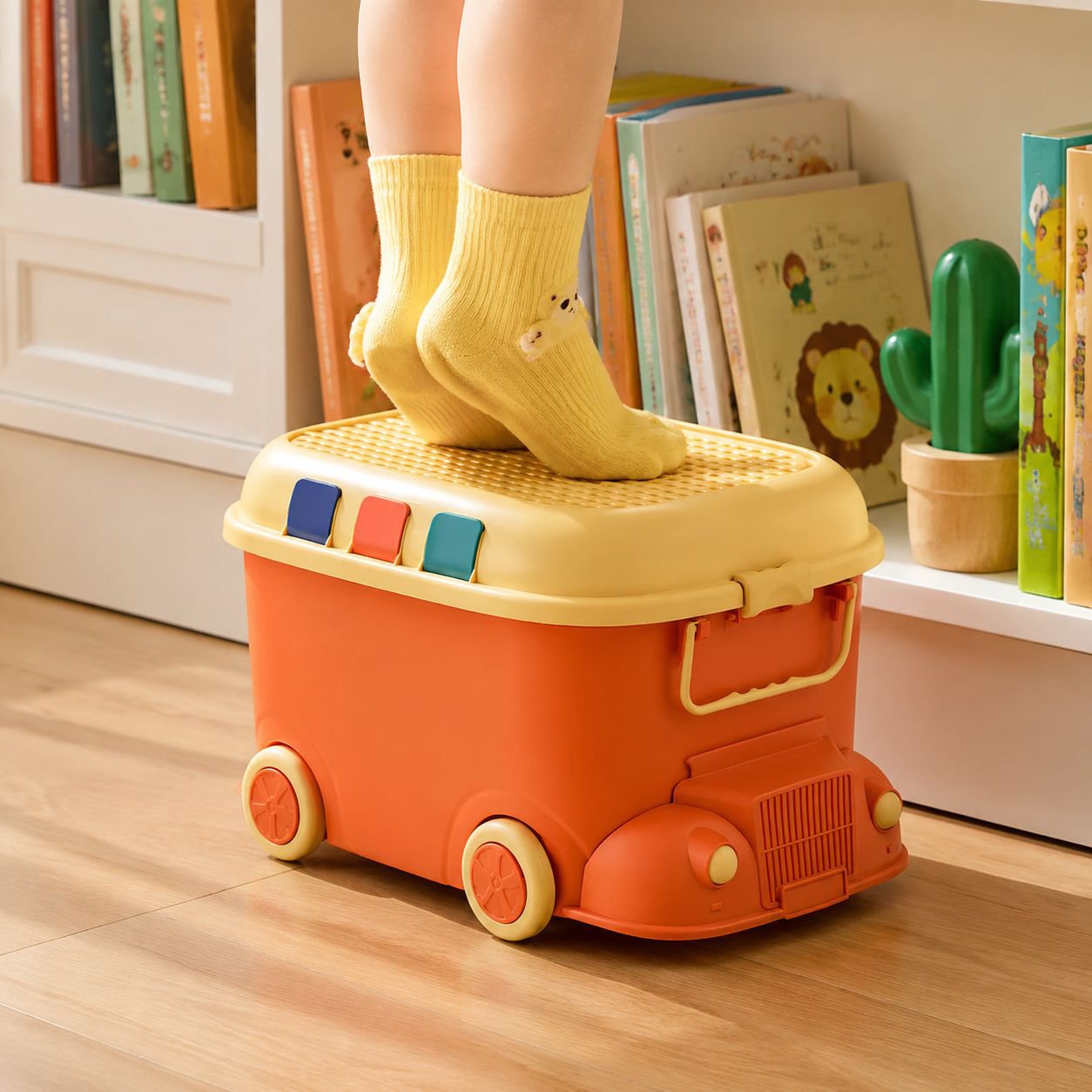 Caja de almacenamiento de juguetes locomotora, caja de almacenamiento para el hogar, caja de almacen