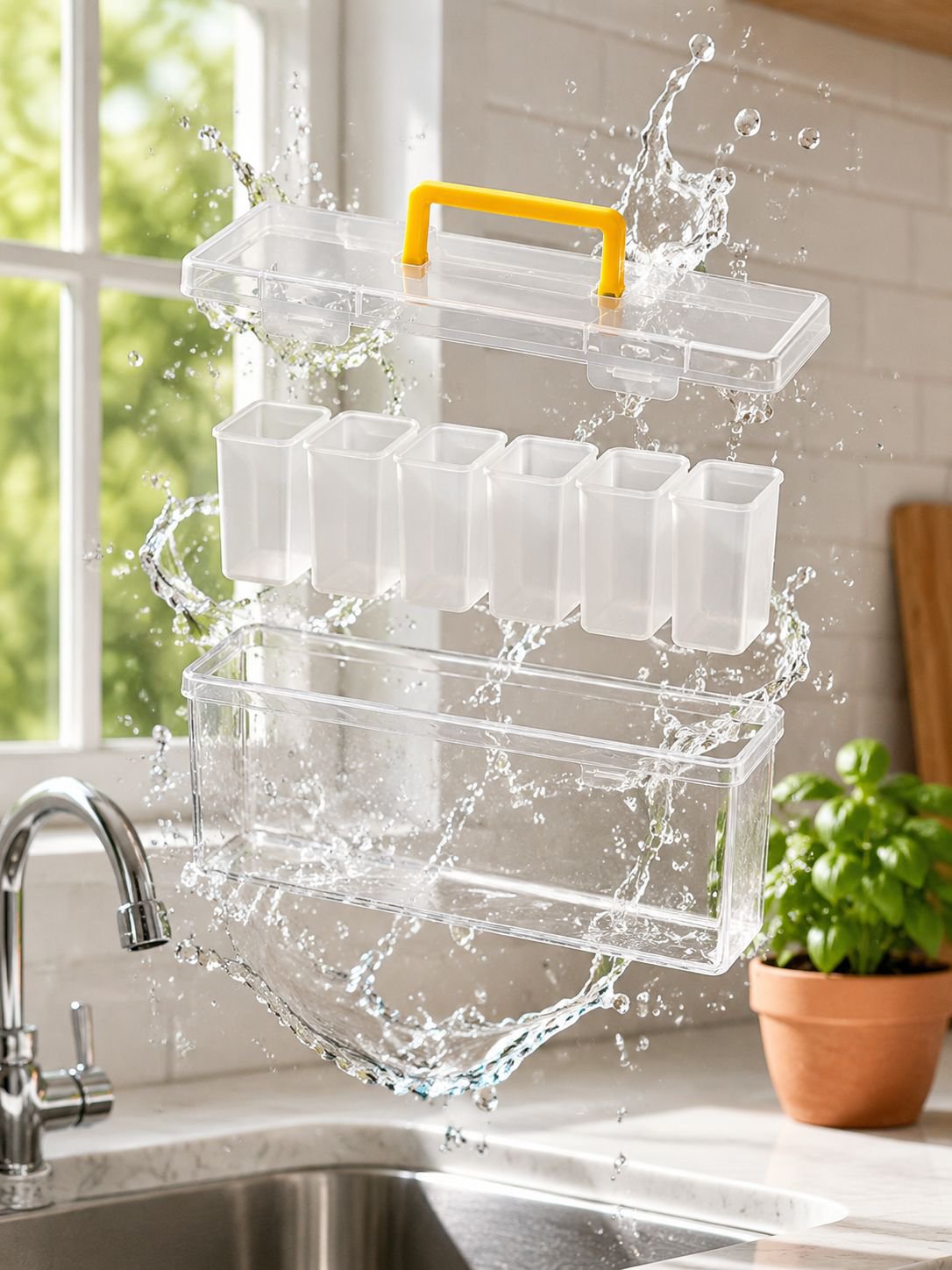 Cabinet-mounted spice storage box