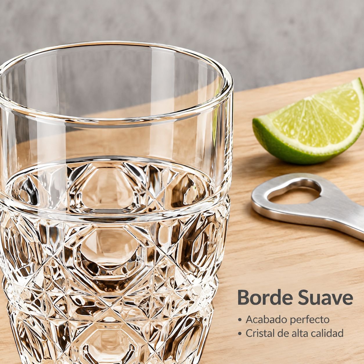 Copa de Vidrio Grueso Grabado para Cerveza Artesanal Gran Capacidad