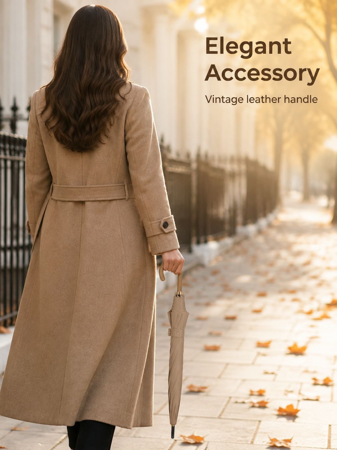 Minimalist long umbrella designed for everyday rainy weather