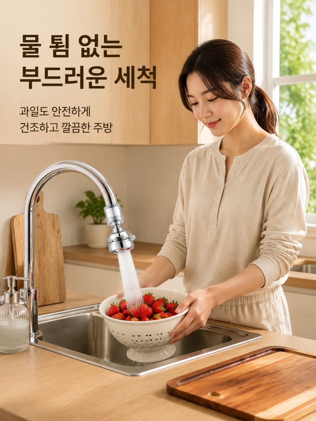 방수 증압 수도꼭지