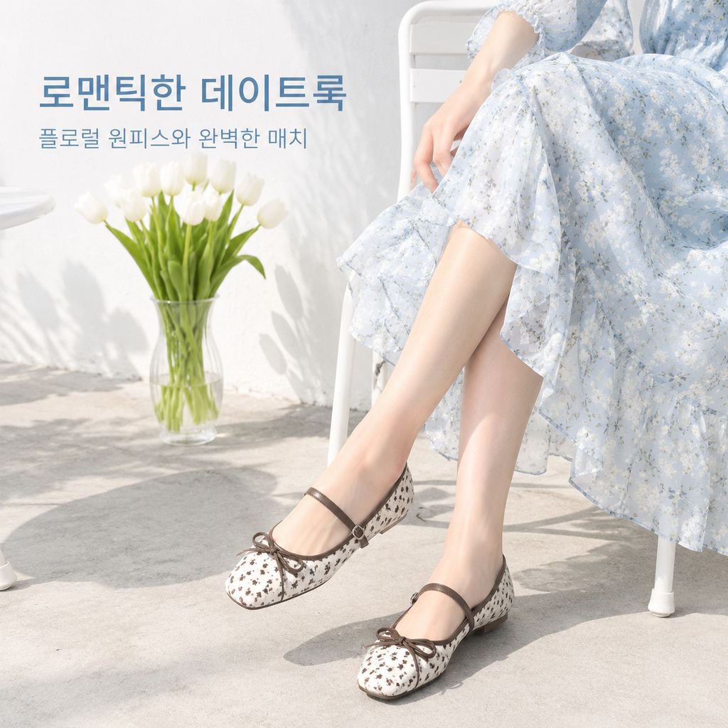 처음 만나는 증가 메리 제인 단화 프렌치 리본 장식 드레스 매치 2025 가을 겨울 신상