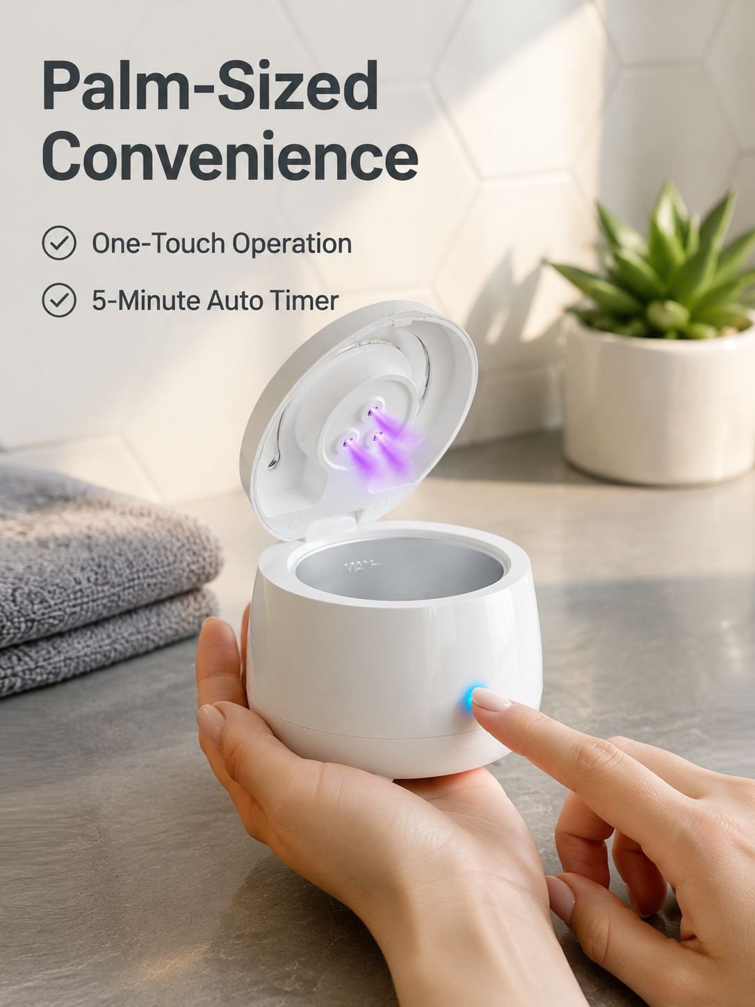 Multifunctional Denture & Retainer Jewelry Sonic Cleaner with UV Sterilizer