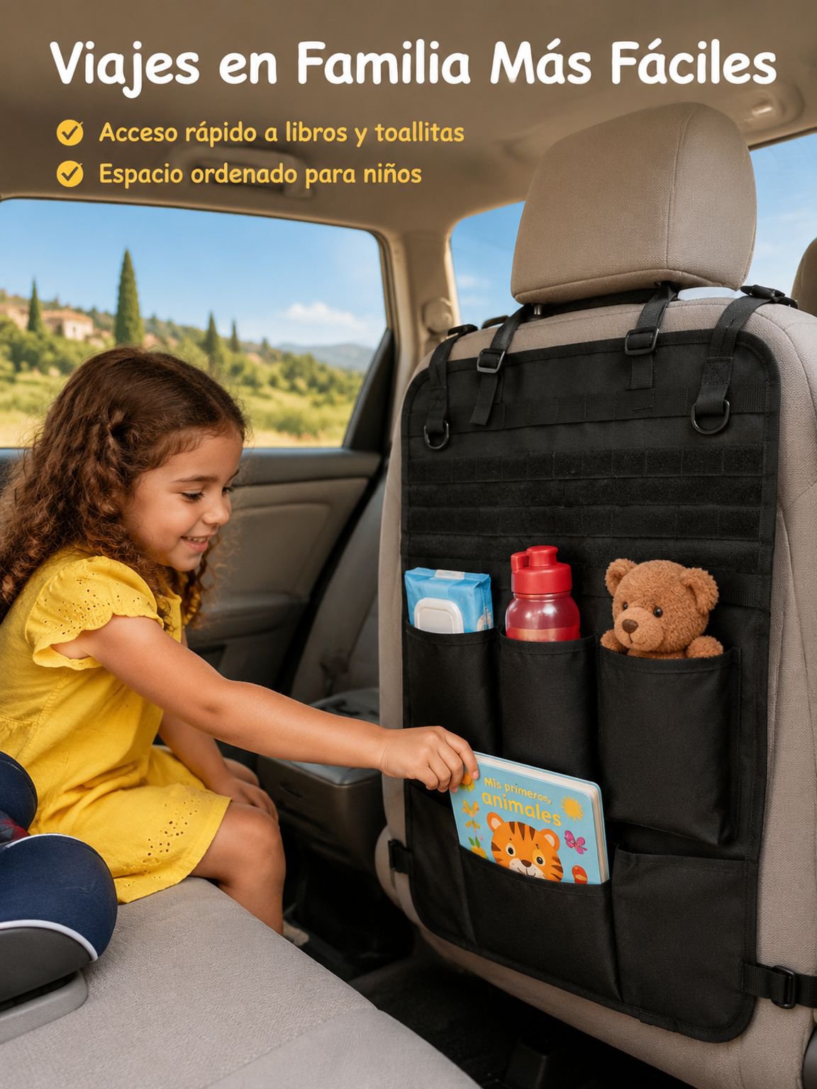 Bolsa colgante para asiento trasero de coche