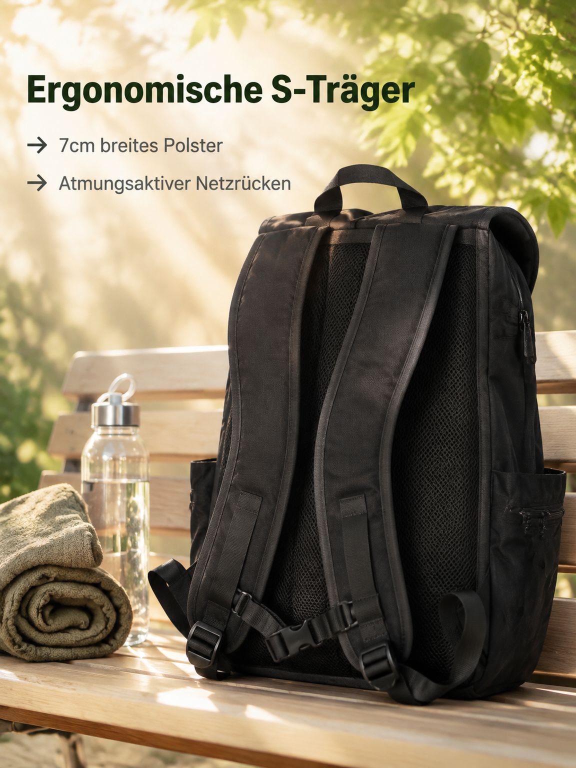Großer Outdoor-Nylonrucksack, geeignet für Schule und Wandern
