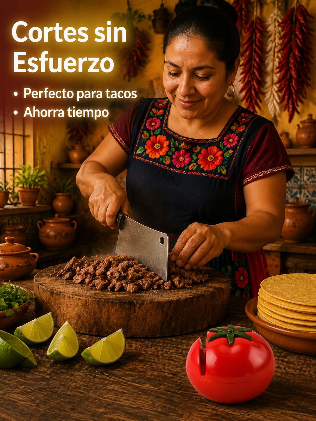 Afilador de cuchillos con forma de tomate, creativo y adorable