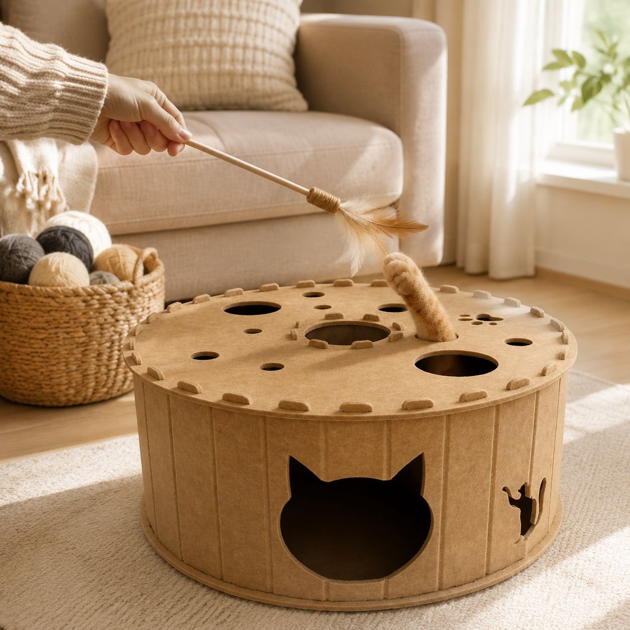 Double-layer felt pet bed