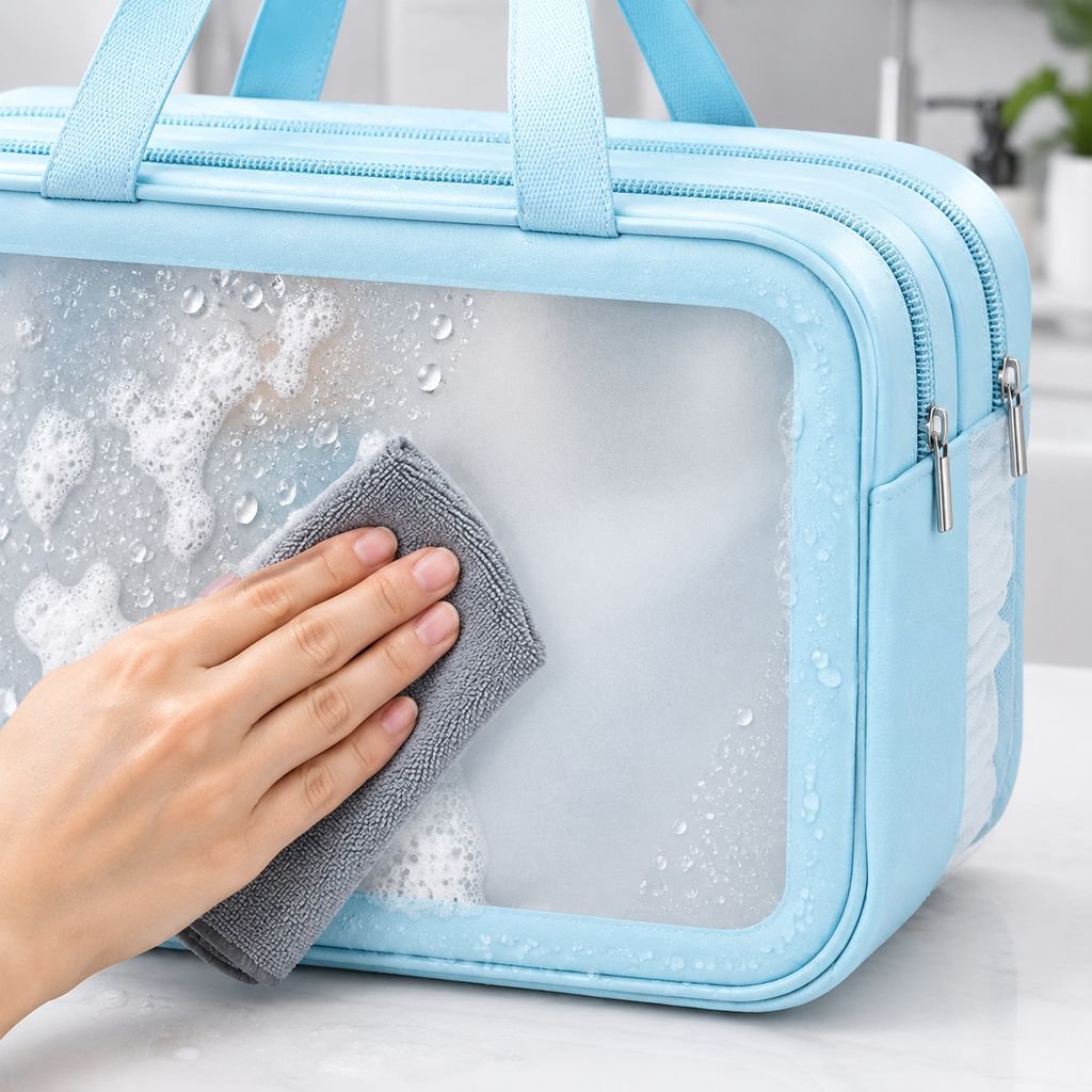 持ち運びに便利な携帯用防水ポーチ