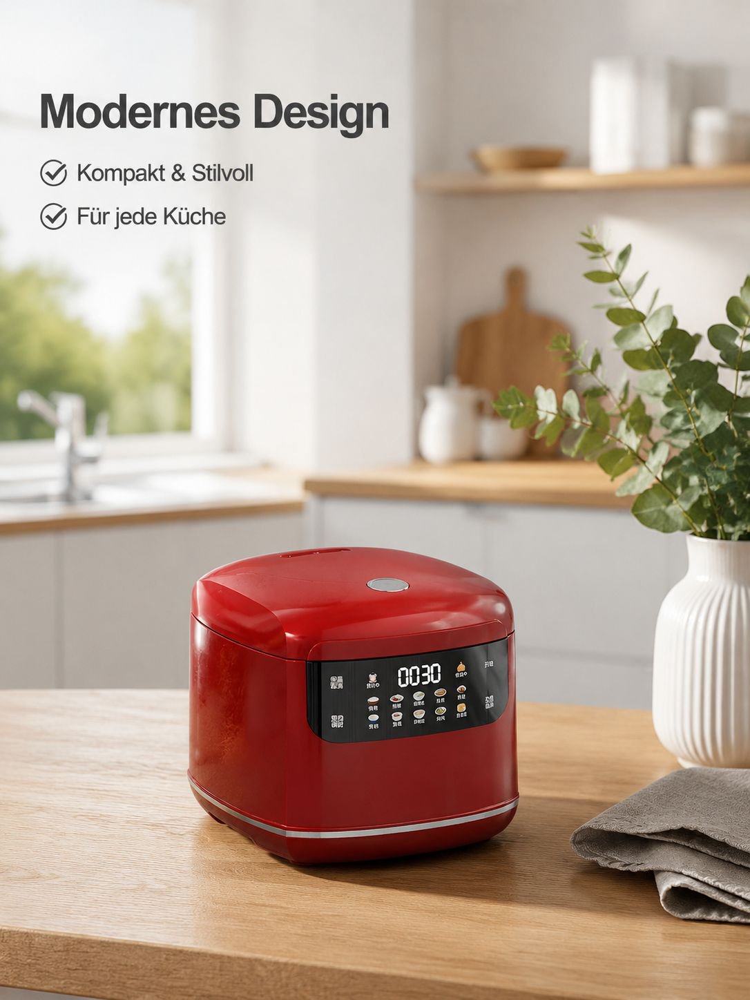 JMY-2L Multifunktionaler Mini-Reiskocher für 1-3 Personen, Intelligenter Mini-Reiskocher 110V