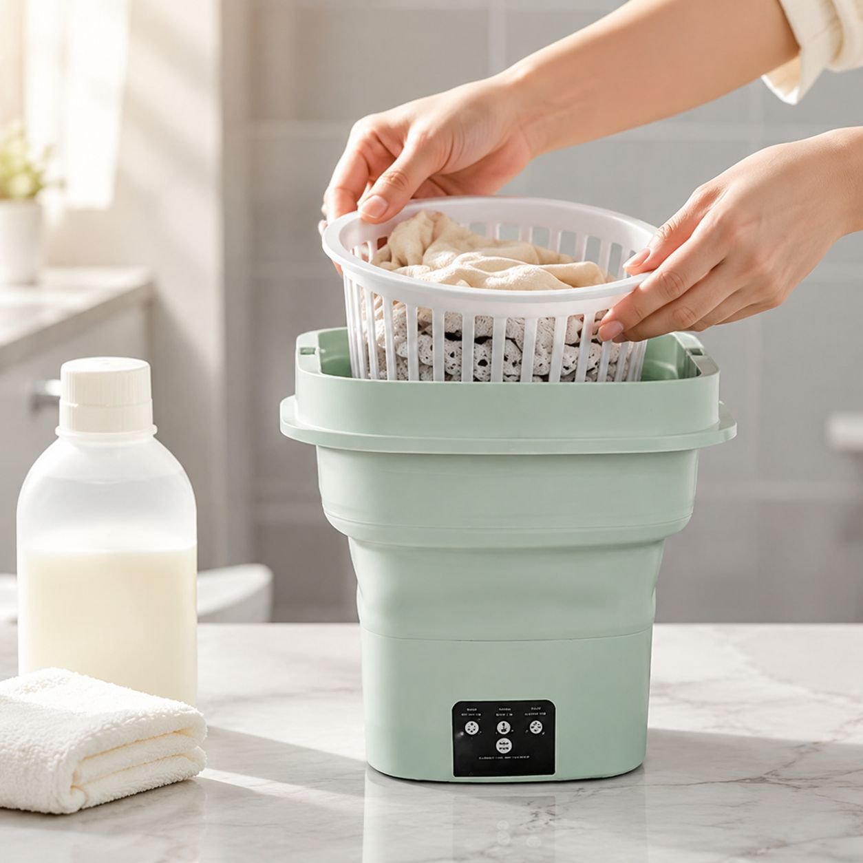 Automatic mini washer for apartments and dorms