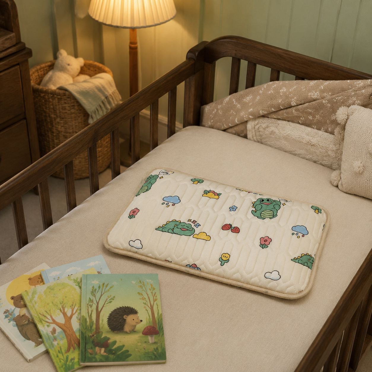 Baby Pearl Floral Latex Pillow with Pillowcase front view