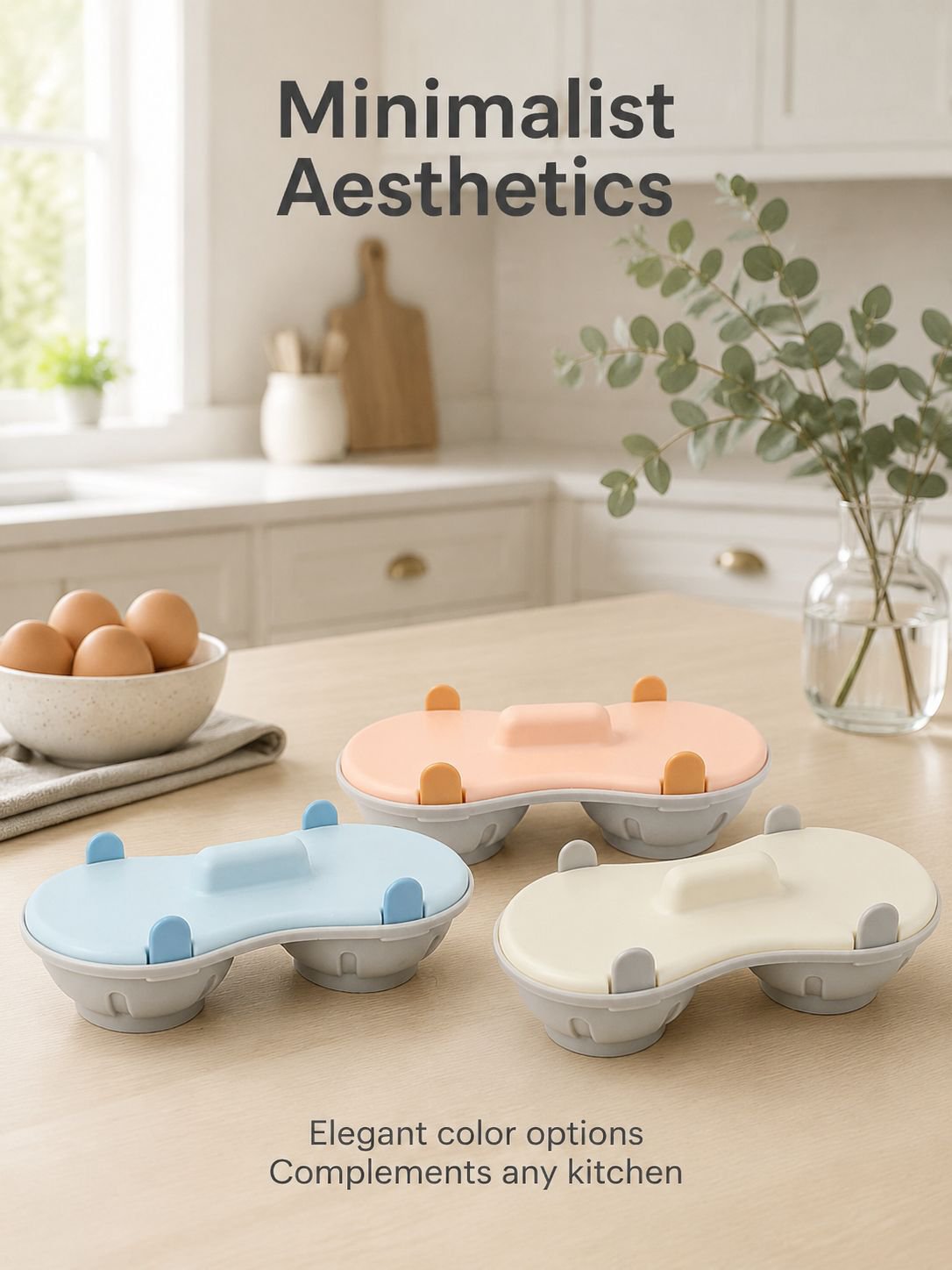 Healthy egg cooking in a multifunctional steamer box