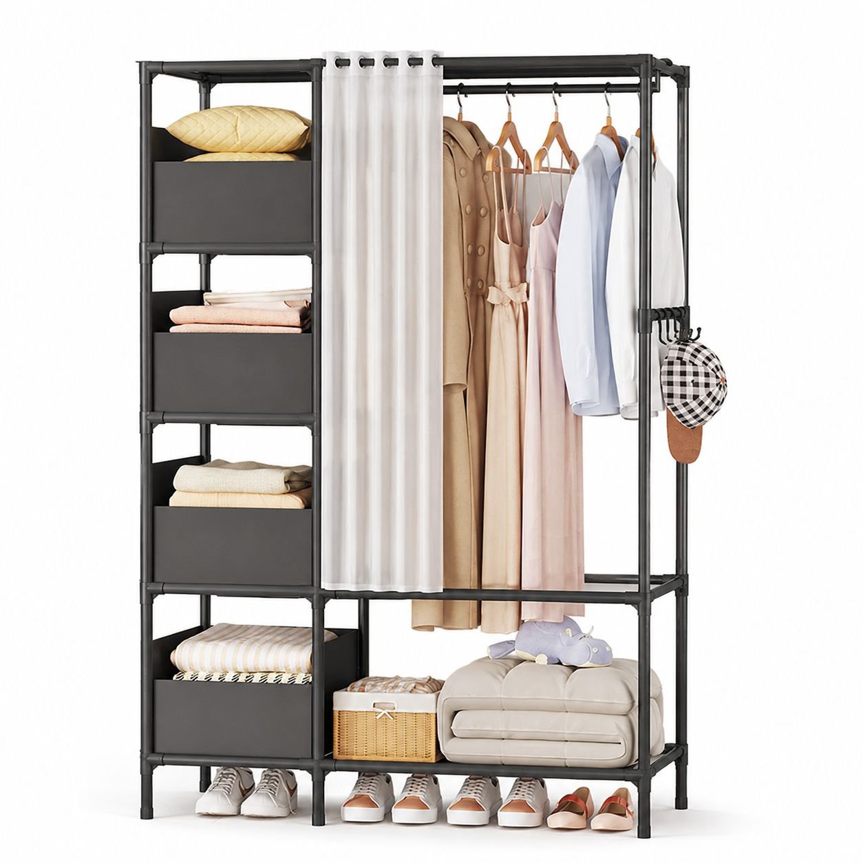 Home Bedroom Small Economical Wardrobe, Simple Assembly Durable Storage Cabinet