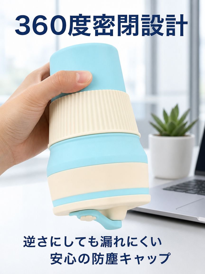 シリコン製折りたたみカップ