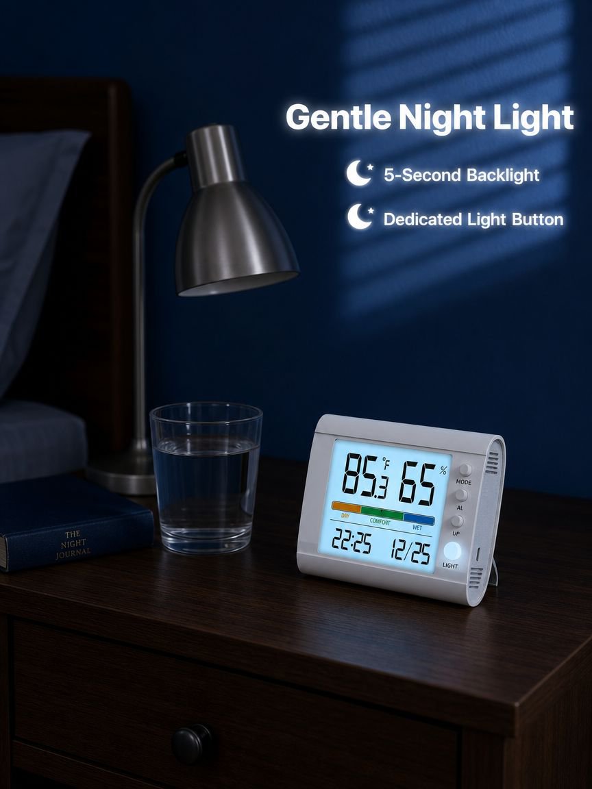 Multifunctional Luminous Digital Temperature and Humidity Meter