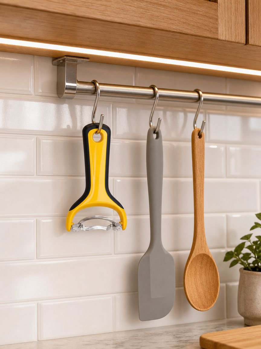 Kitchen gadget for peeling corn and vegetables