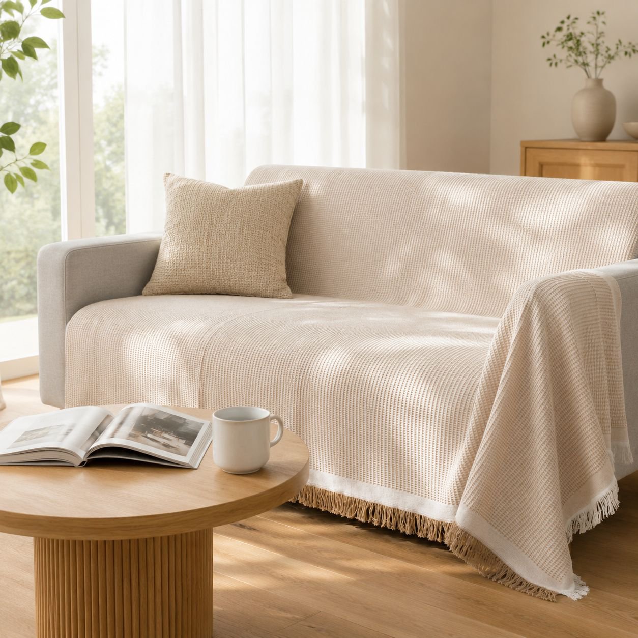 Vielseitige Sofadecke aus Baumwolle, Vollbezug Sofatuch, Sofahusse